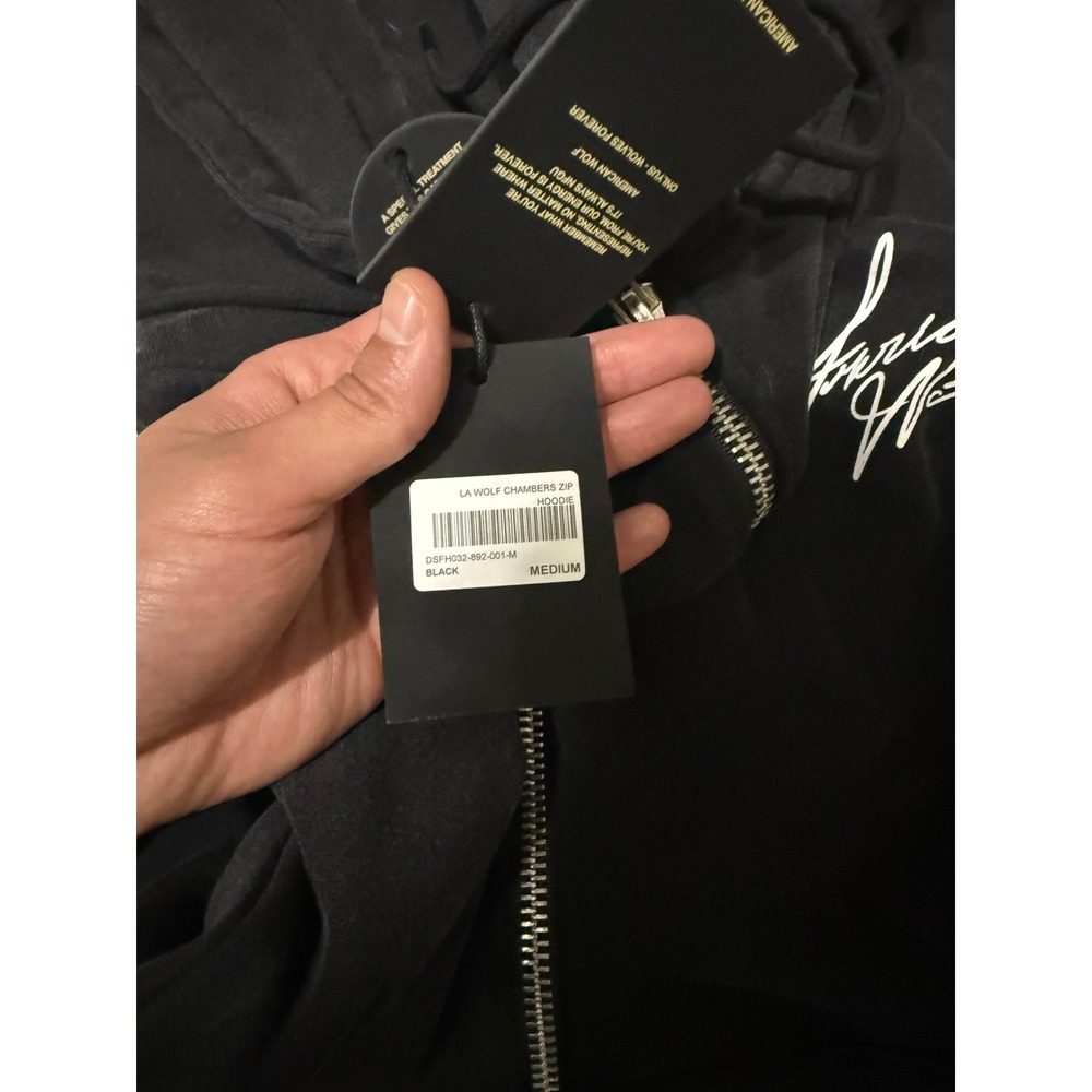 Darc Sport LA Wolf Chambers Zip Hoodie Black Full Zip Jacket Men's Medium NWT - Picture 8 of 8